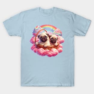 Pugs in a Basket T-Shirt